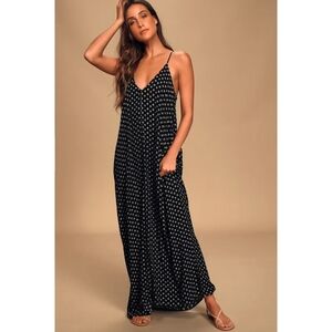 Lulus Your Tule Black Floral Maxi Dress Small Medium